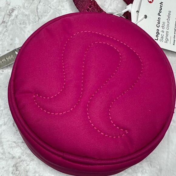 Lululemon Logo Coin Pouch Ripened Raspberry Pink RARE NEW with Tags - Picture 2 of 9